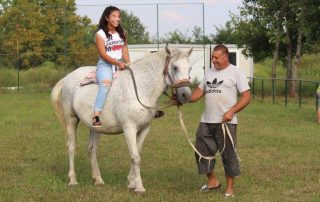reiten Kind mit Ferenc