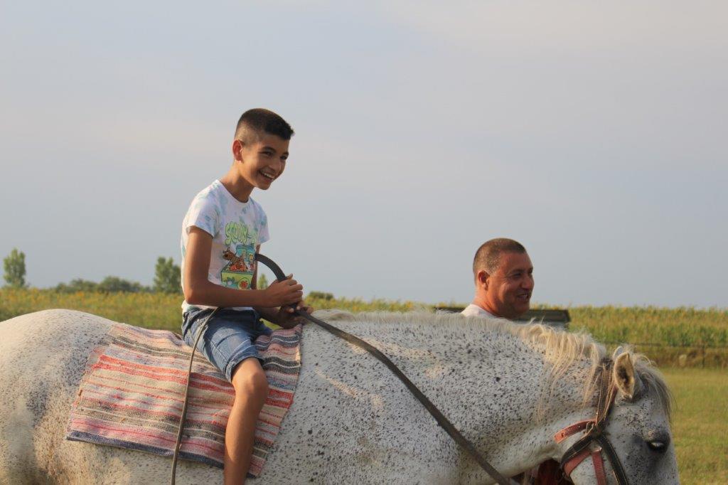 reiten sportplatz Pferd Kind